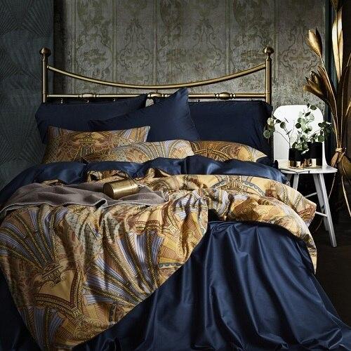 Arjoma Leaf Floral Birds Egyptian Cotton Bedding set - Nordic Side - Arjoma, Bedding, Birds, Cotton, Egyptian, Floral, Leaf, set