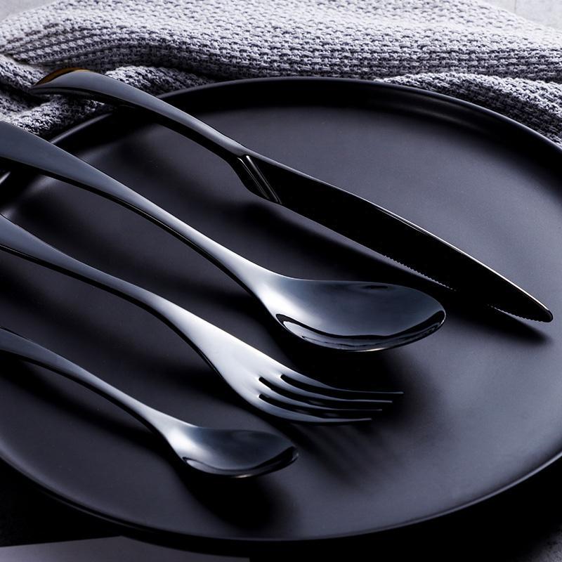 Jet Elegant Black Flatware Set