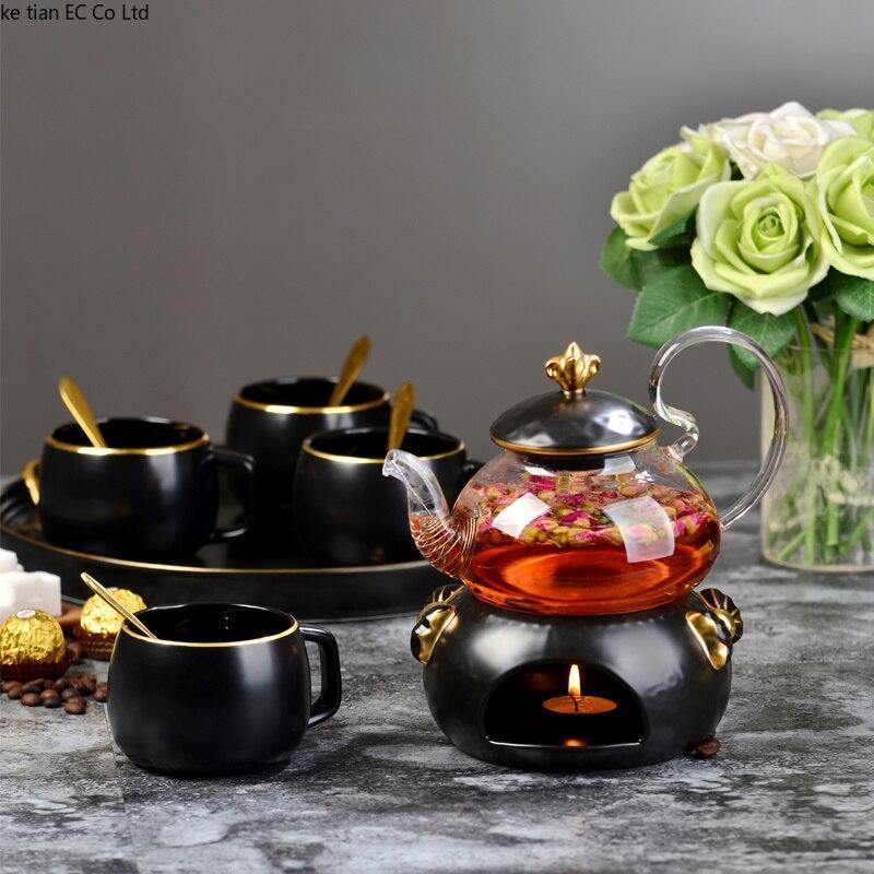 Flore Nero(black flower) - Nordic Side - mug, mugs, tea set