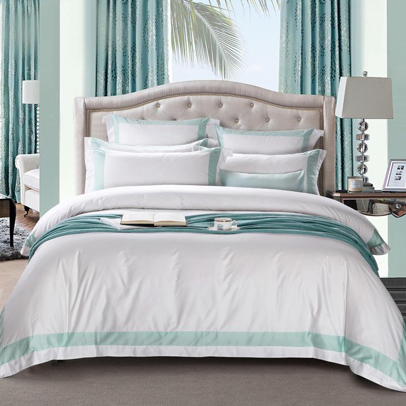 Degella Egyptian Cotton Luxury White Duvet Cover Set - Nordic Side - Bedding, Cotton, Degella, Egyptian, Luxury, Set, White