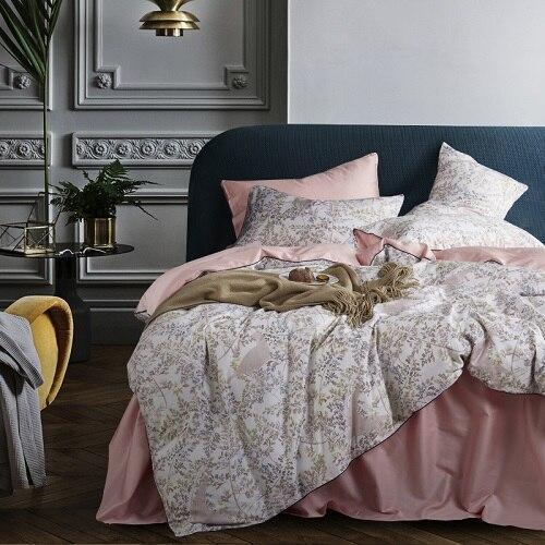 Arjoma Leaf Floral Birds Egyptian Cotton Bedding set - Nordic Side - Arjoma, Bedding, Birds, Cotton, Egyptian, Floral, Leaf, set