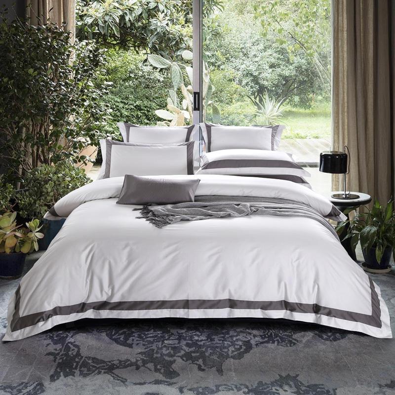 Degella Egyptian Cotton Luxury White Duvet Cover Set - Nordic Side - Bedding, Cotton, Degella, Egyptian, Luxury, Set, White