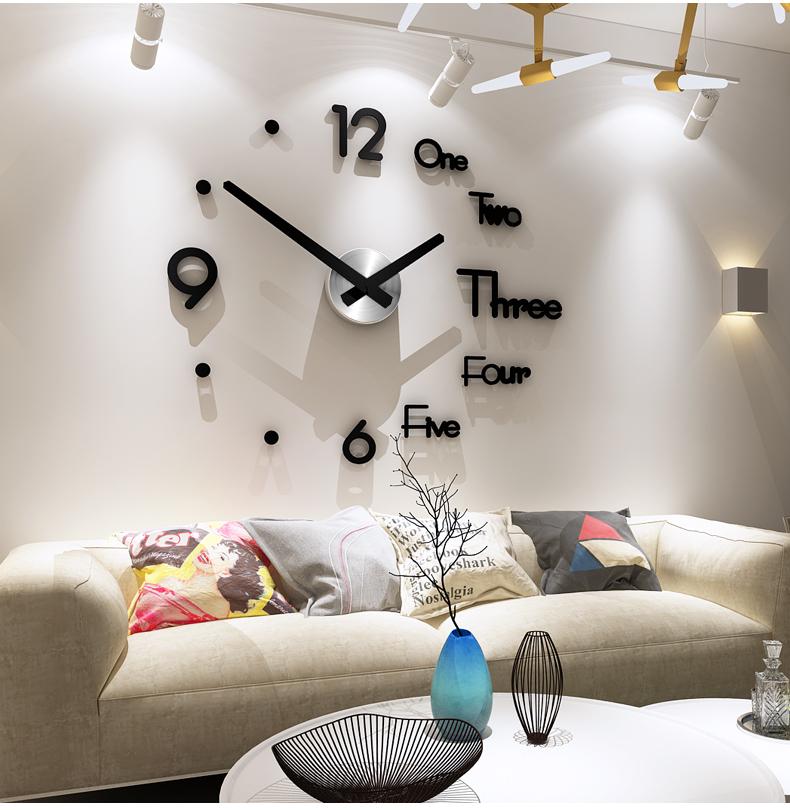 Creative 3D DIY Wall Clock - Nordic Side - Wall Clock