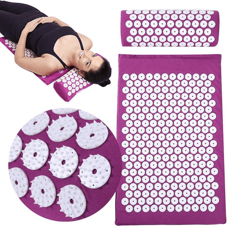 Acupressure Mat for Massage, Relaxation, Pain - Nordic Side - Acupressure Yoga Mat, Acupuncture Strike Yoga mat, Affordable and safe yoga mat, Alleviate back pain, Back Pain reliever massage 