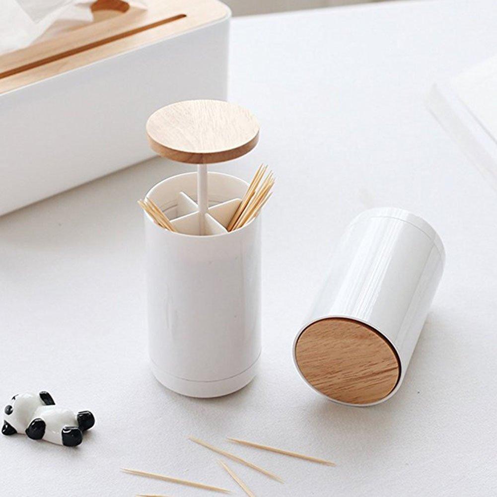 Automatic Wooden Toothpick Holder - Nordic Side - 