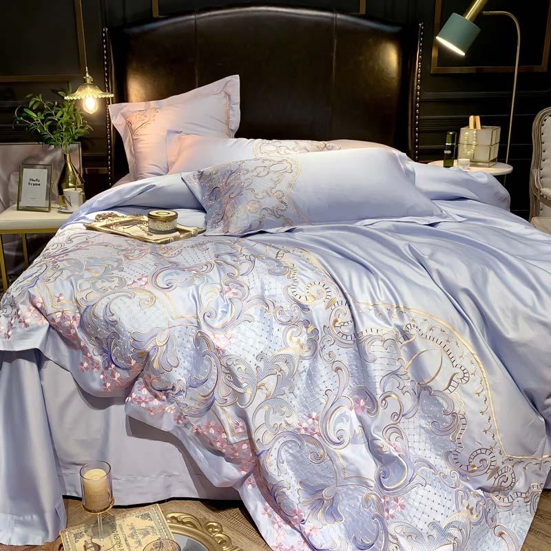 Embroidery Luxury Egyptian Cotton Duvet Set