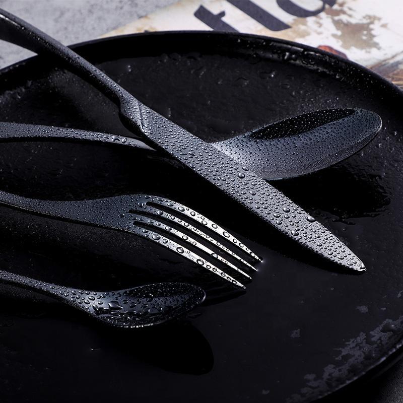 Jet Elegant Black Flatware Set