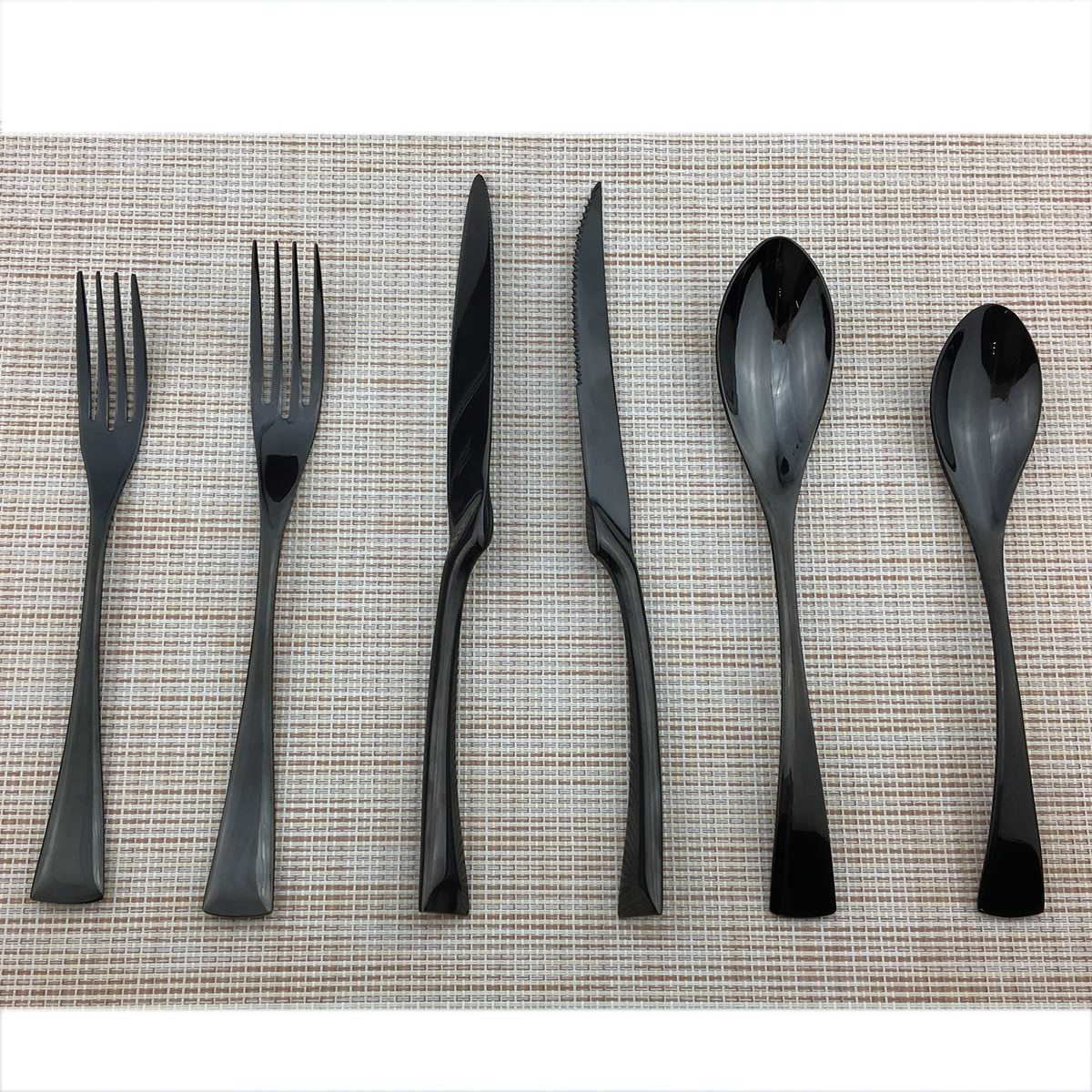 Jet Black Flatware Full Set - Nordic Side - flatware