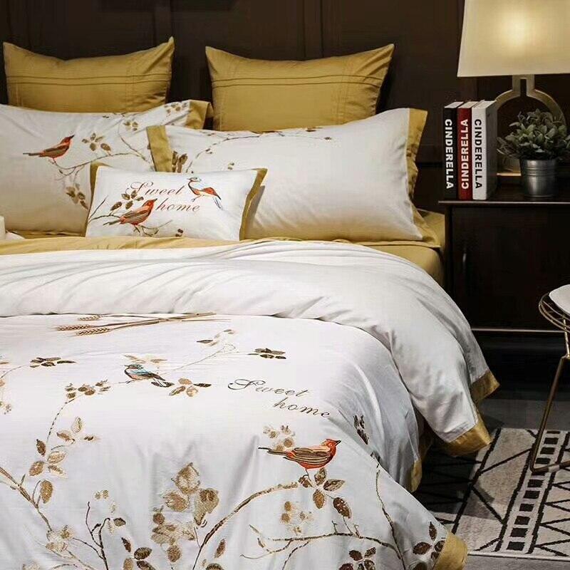 Radona Luxury Egyptian cotton Oriental  Embroidery Duvet Cover Set - Nordic Side - Bedding, cotton, Egyptian, Embroidery, Luxury, Oriental, Radona, set