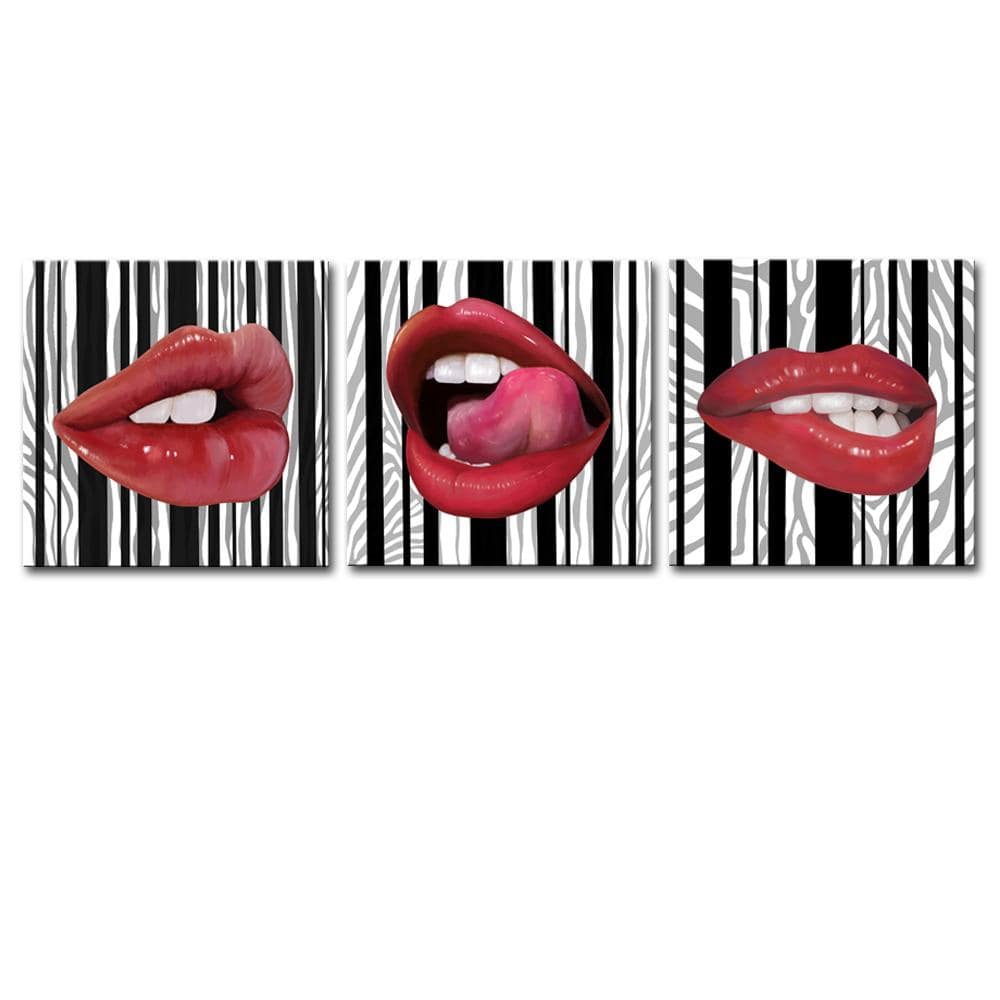 Kissing Love Stretched Canvas - Nordic Side - 3 piece, Acrylic Image, canvas art, canvas image, spo-enabled