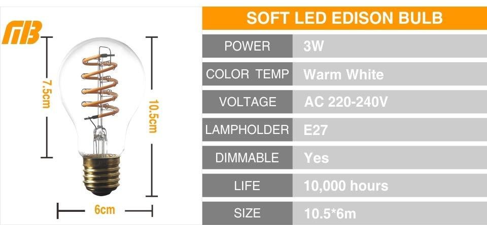 Jax - Classic Vintage LED Light Bulb - Nordic Side - 02-06, modern-lighting, modern-pieces