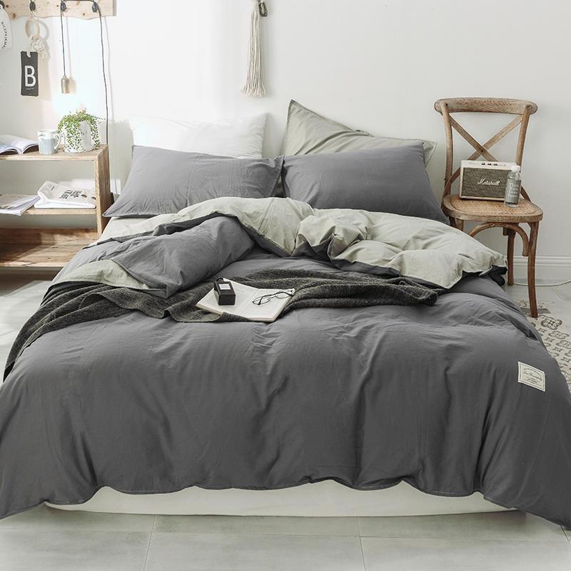 Eslaniya 100% Cotton Classic Minimalist Duvet Cover Set - Nordic Side - 100%, Bedding, Classic, cotton, Eslaniya, Minimalist, Set