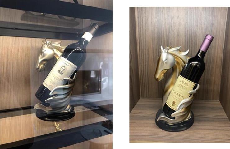 Horse-Shaped Artisan Horse Wine Holder