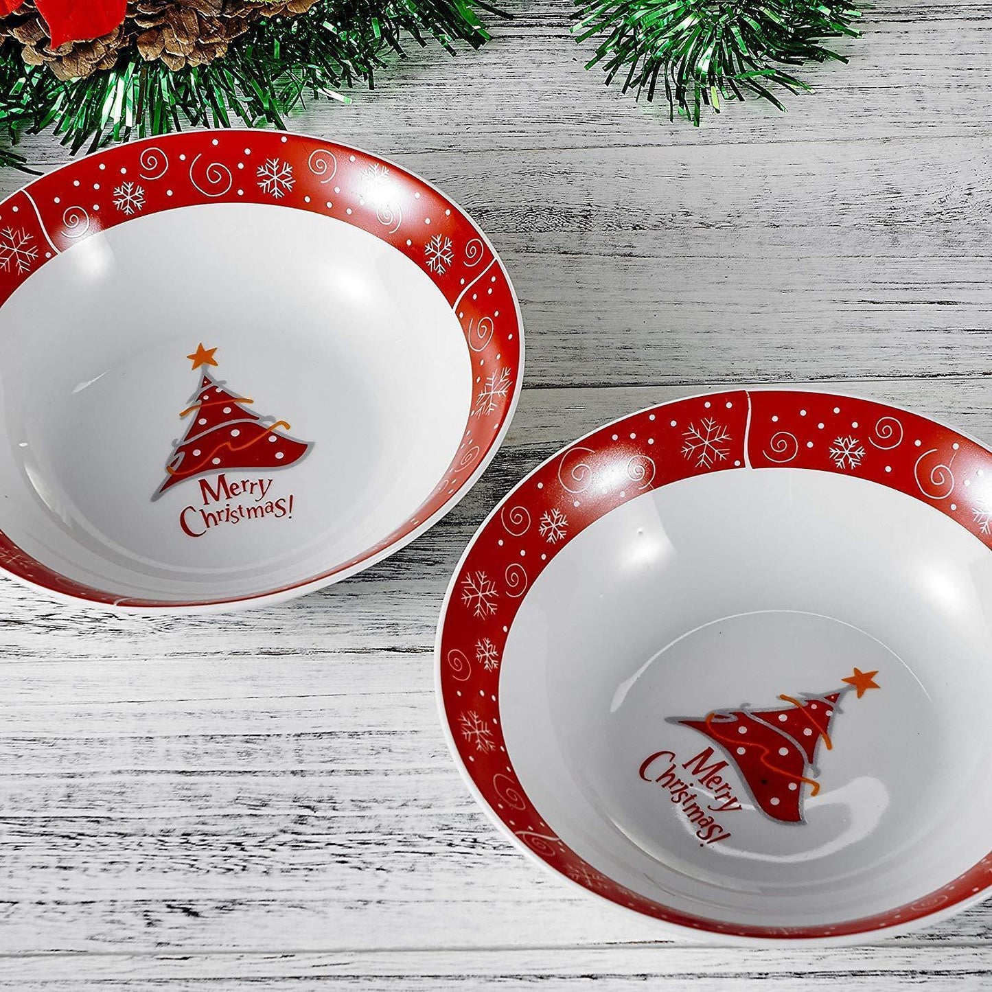 Christmastree Series,  2-Piece Porcelain Bowl Set 1125 ml - Nordic Side - 1125, Bowl, Cereal, Christmas, Christmastree, for, Large, ml, Piece, Porcelain, Salad, Series, Service, Set, Soup, VE