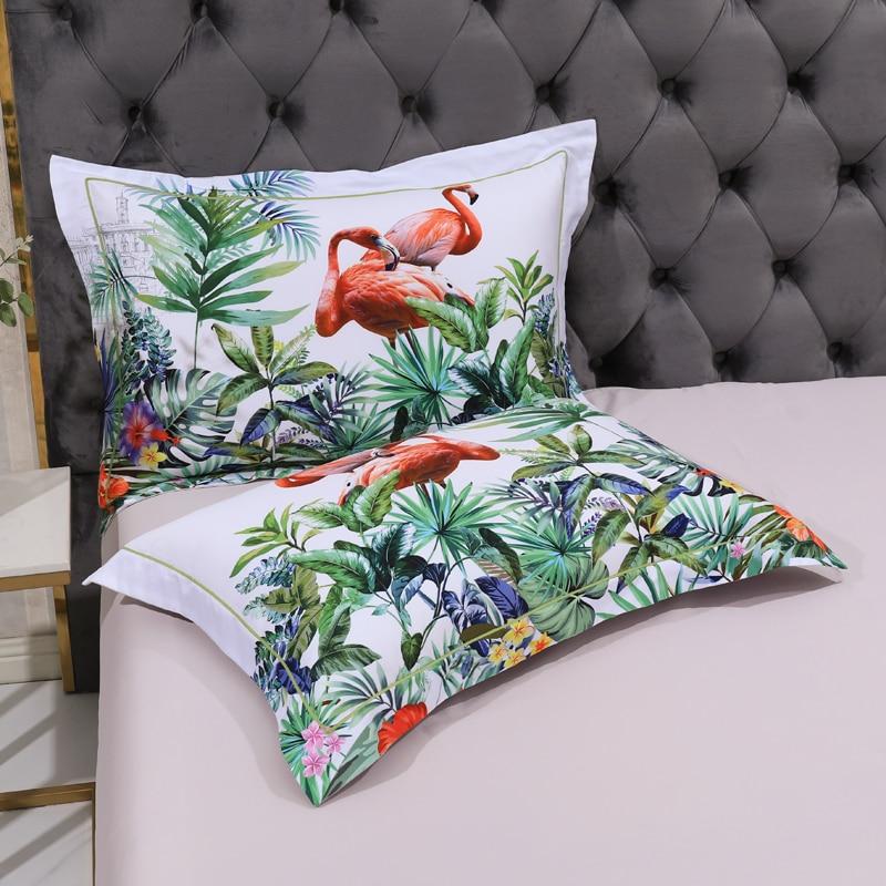 Flamingo & Leaves Duvet Cover Set