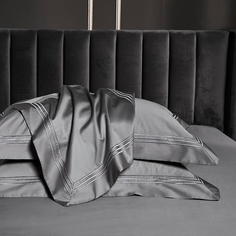 Elegant Gray Egyptian Duvet Set