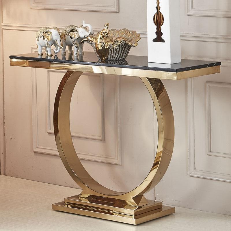 Machu Modern Marble Table - Gold Base