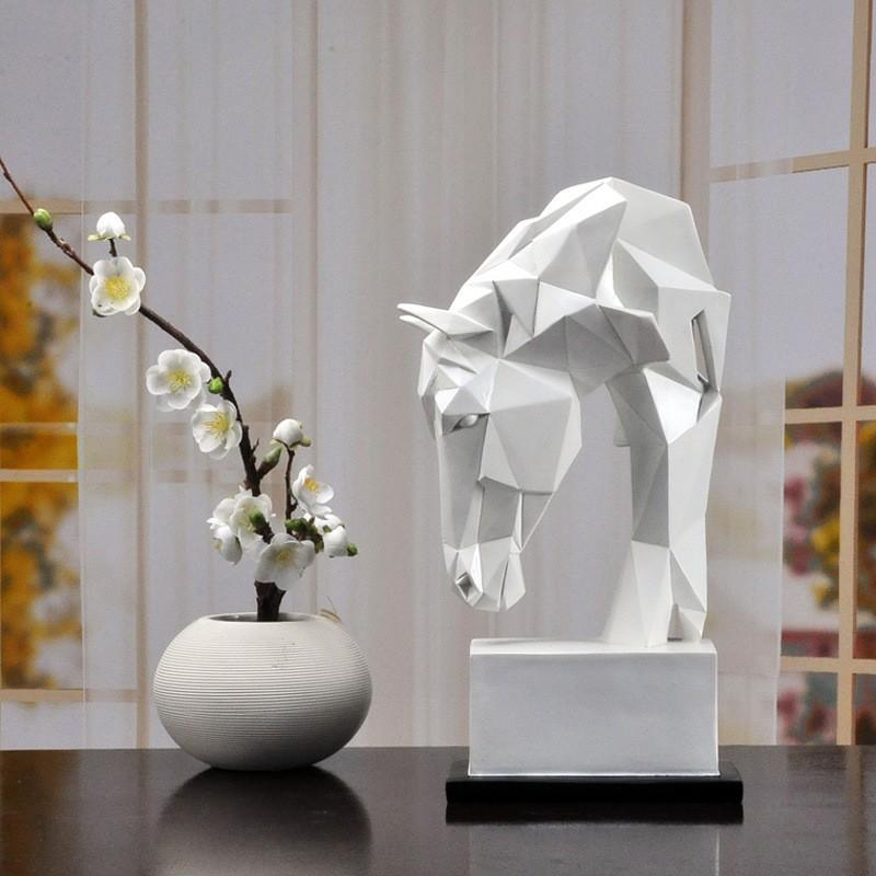 Geometric Horse Head Decor