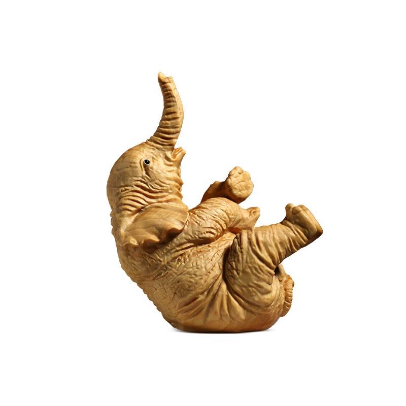 Wooden Artisan Wooden Elephant Figurine