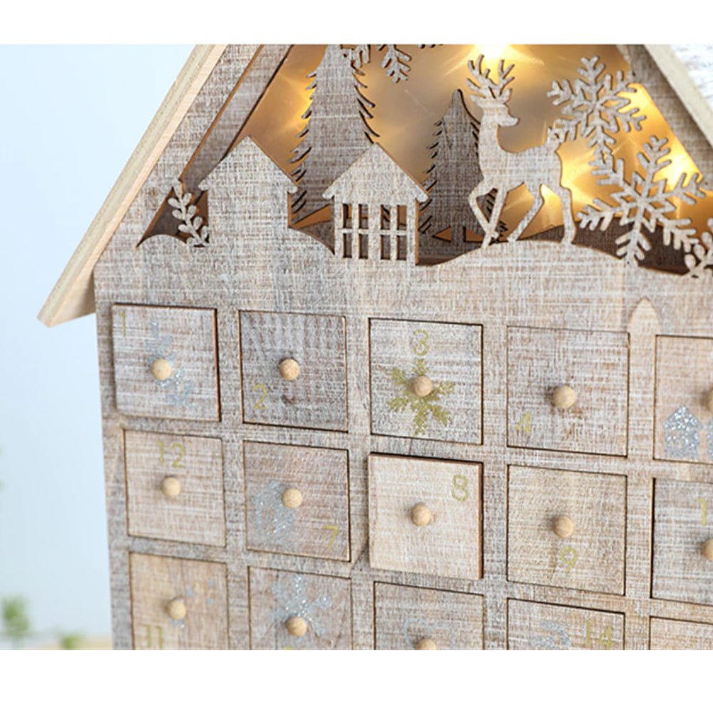 Wooden House Advent Calendar