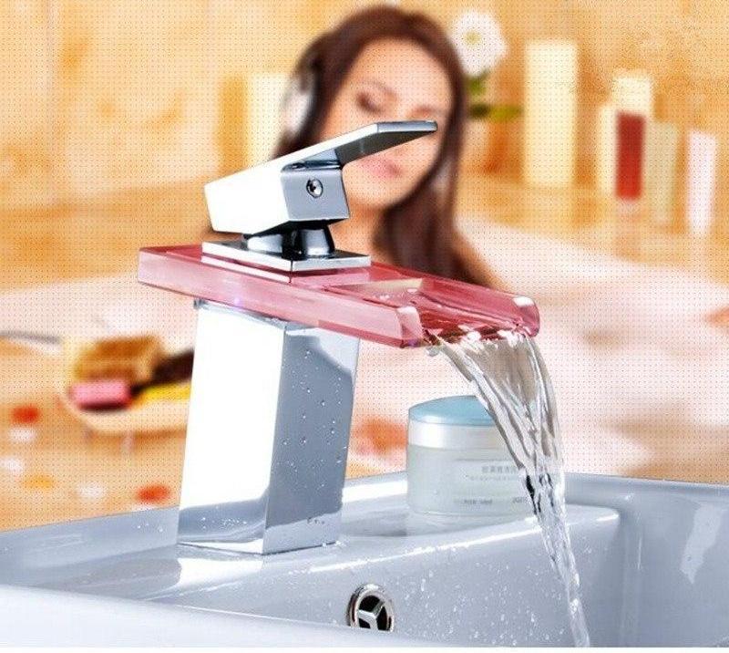 LED Temperature Color Changing Faucet - Nordic Side - 12-12, bathroom, bathroom-collection, bathroom-faucet, fab-faucets, faucet, feed-cl0-over-80-dollars, kitchen, kitchen-faucet, LED, moder