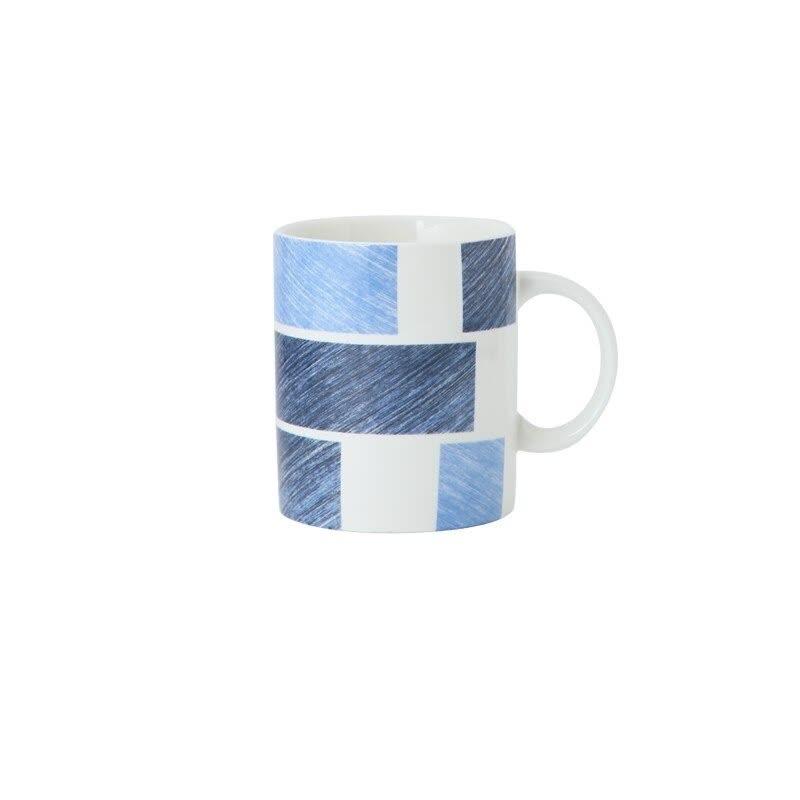 Roxo Blue Patterned Stoneware Mug