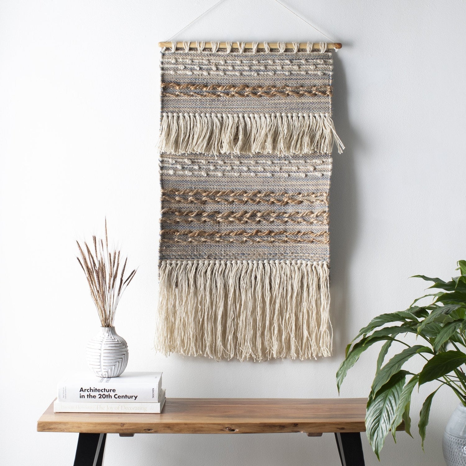 Multi-Tone Macrame Woven Wall Tapestry - Nordic Side - 