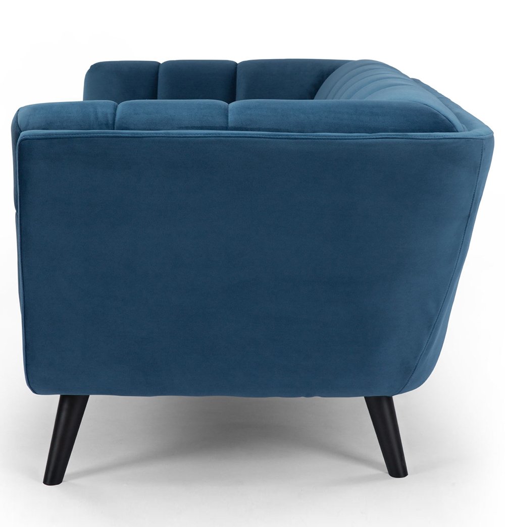 Lucas - Blue Velvet 2-Seater Sofa - Nordic Side - 06-10, feed-cl0-over-80-dollars, feed-cl1-furniture, feed-cl1-sofa, gfurn, hide-if-international, modern-furniture, sofa, us-ship