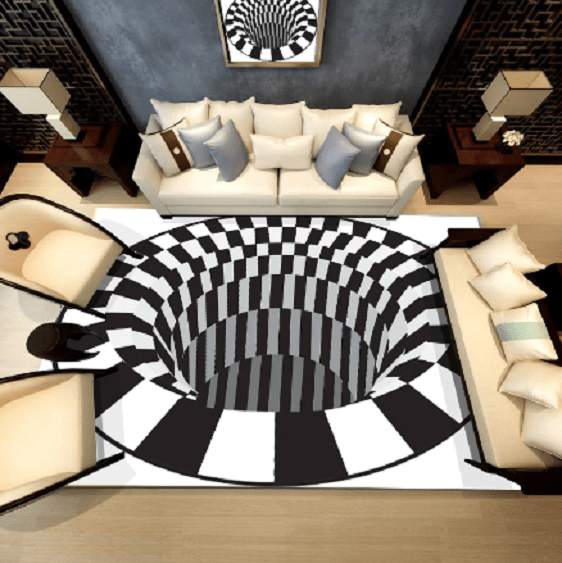 Luste Optical Illusion Rug - Nordic Side - architecture, art, artist, contemporaryart, decor, decoration, design, designer, designinspiration, edison, grey, home, homedecor, industriallightin