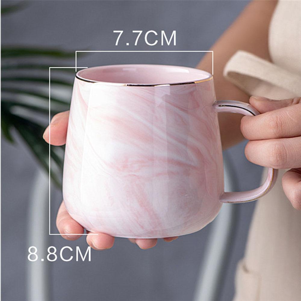 Luxury Marble Pattern Ceramic Mug - Nordic Side - 