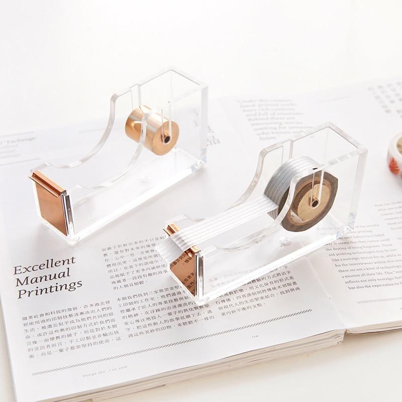 Rose Gold Acrylic Tape Dispenser - Nordic Side - not-hanger