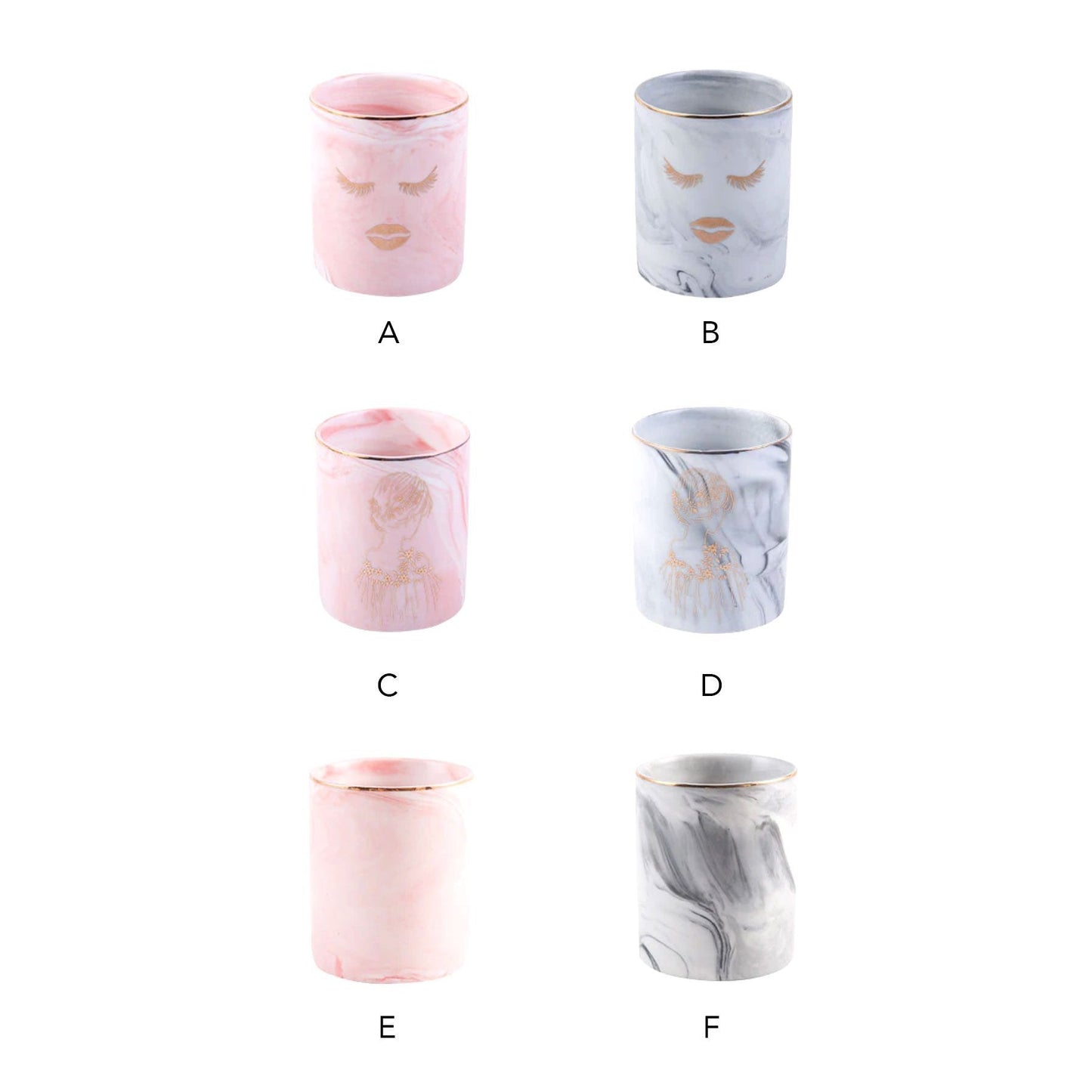 Marble Makeup Jar - Nordic Side - 