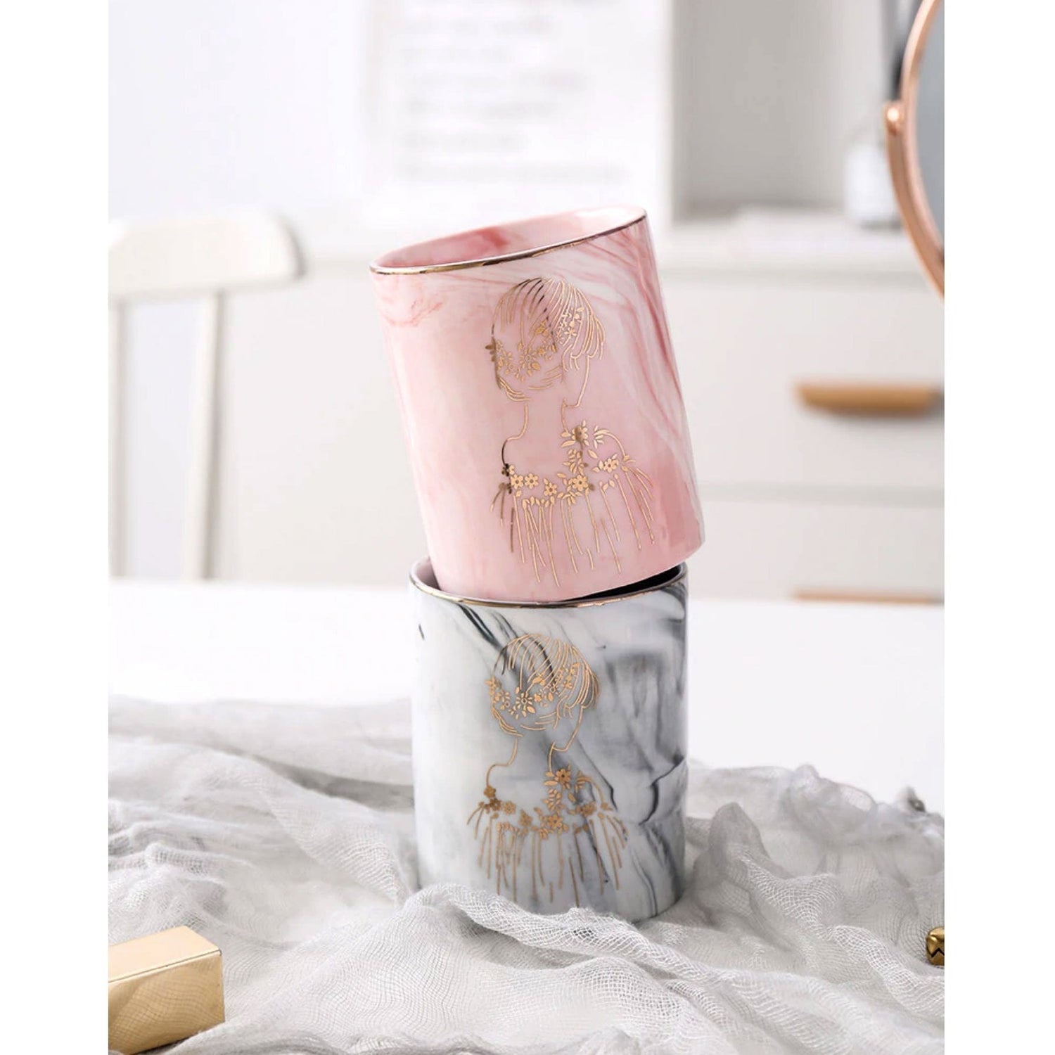 Marble Makeup Jar - Nordic Side - 