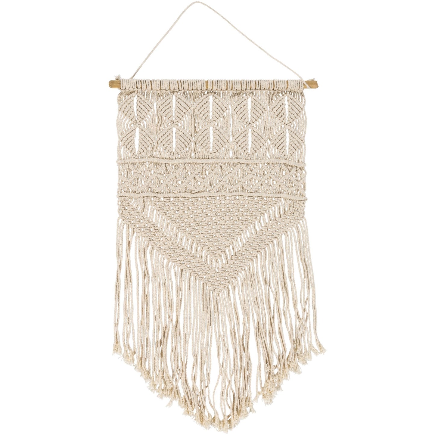 Macrame Woven Wall Tapestry with Fringe - Nordic Side - 