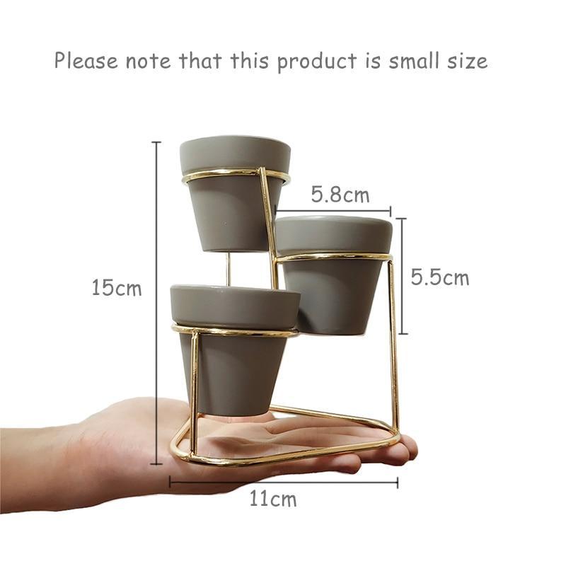 Elora - Modern 3 in 1 Pottery Planters - Nordic Side - Modern Planters