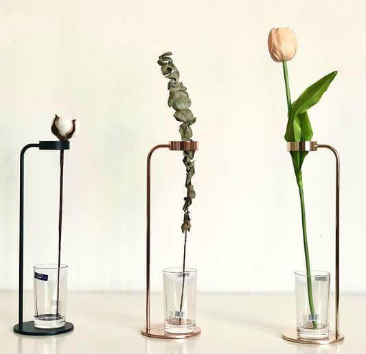 Minimal Iron Vase - Nordic Side - 