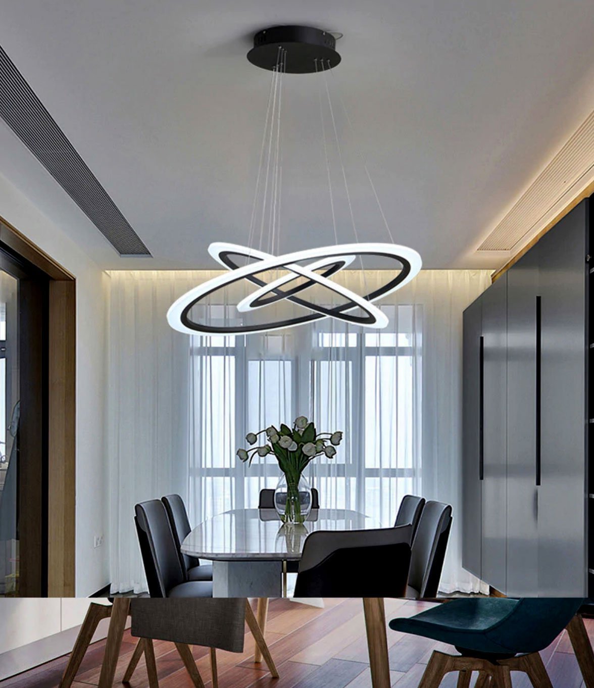 Modern Circle Linear Light - Nordic Side - 