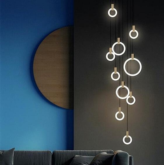 Modern LED Halo Hanging Lights - Nordic Side - architecture, arcitecture, art, artichture, artist, bathroom vanity, contemporaryart, decor, decoration, design, designer, designinspiration, ed