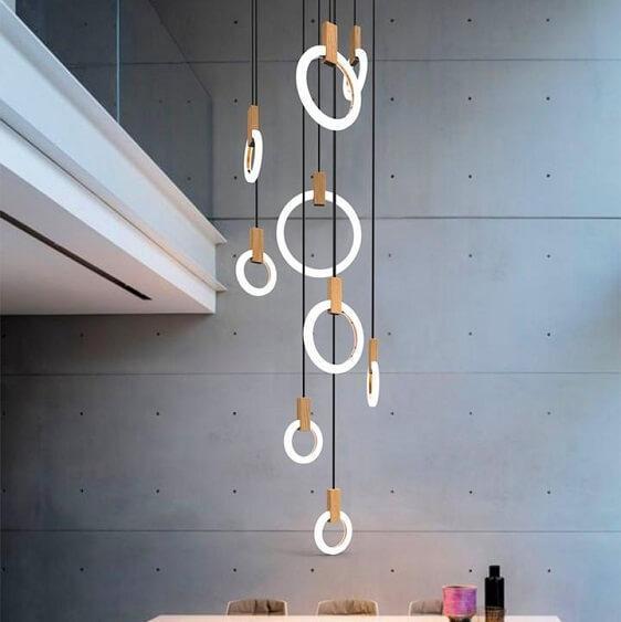 Modern LED Halo Hanging Lights - Nordic Side - architecture, arcitecture, art, artichture, artist, bathroom vanity, contemporaryart, decor, decoration, design, designer, designinspiration, ed