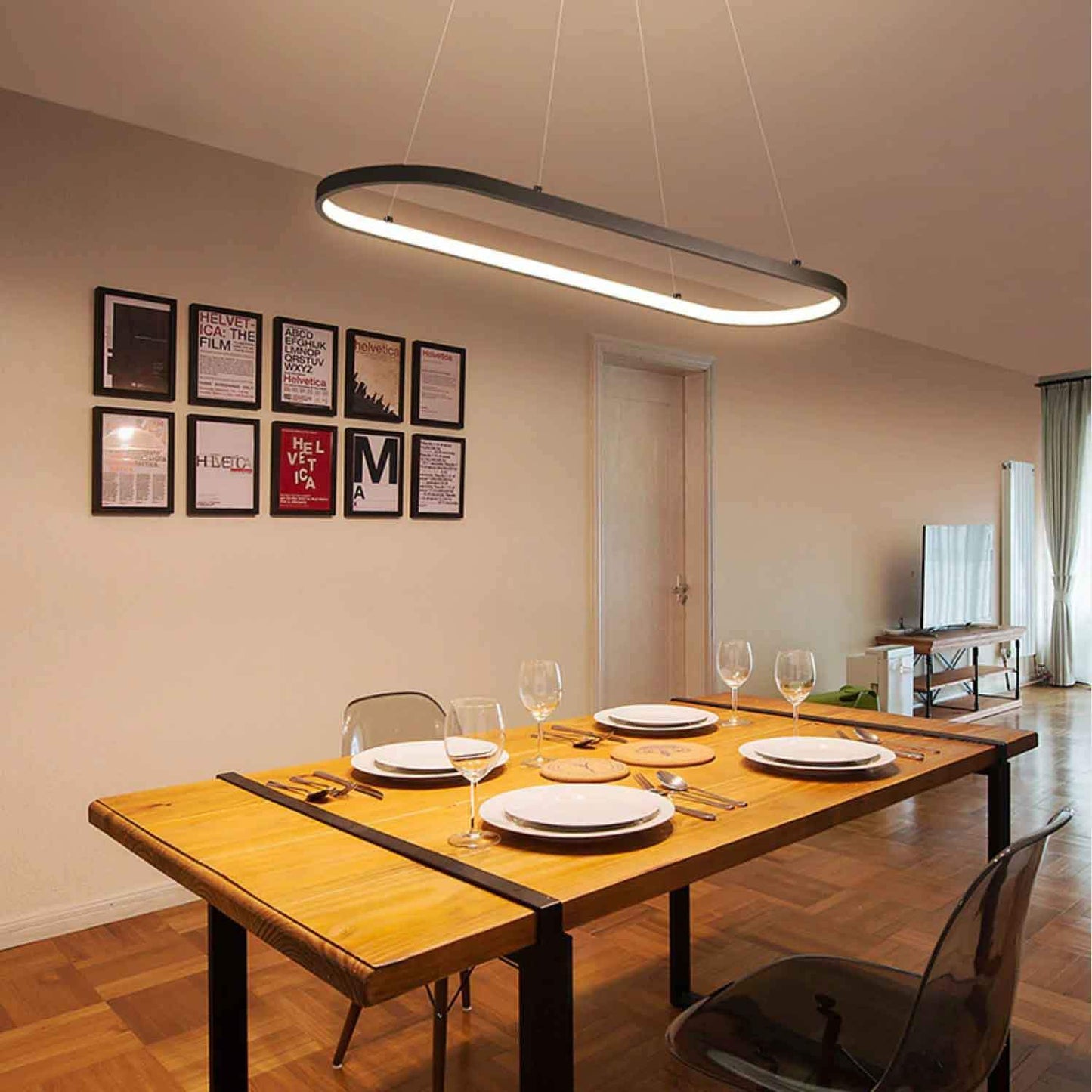 Modern Round Pendant Light - Nordic Side - 