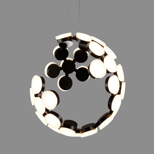 Moon LED Chandelier - Nordic Side - architecture, arcitecture, art, artist, contemporaryart, decor, decoration, design, designer, designinspiration, edison, grey, home, home decor, home decor