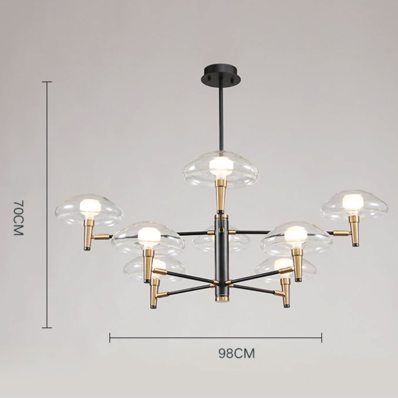 Nordic Black & Gold Chandelier - Nordic Side - 