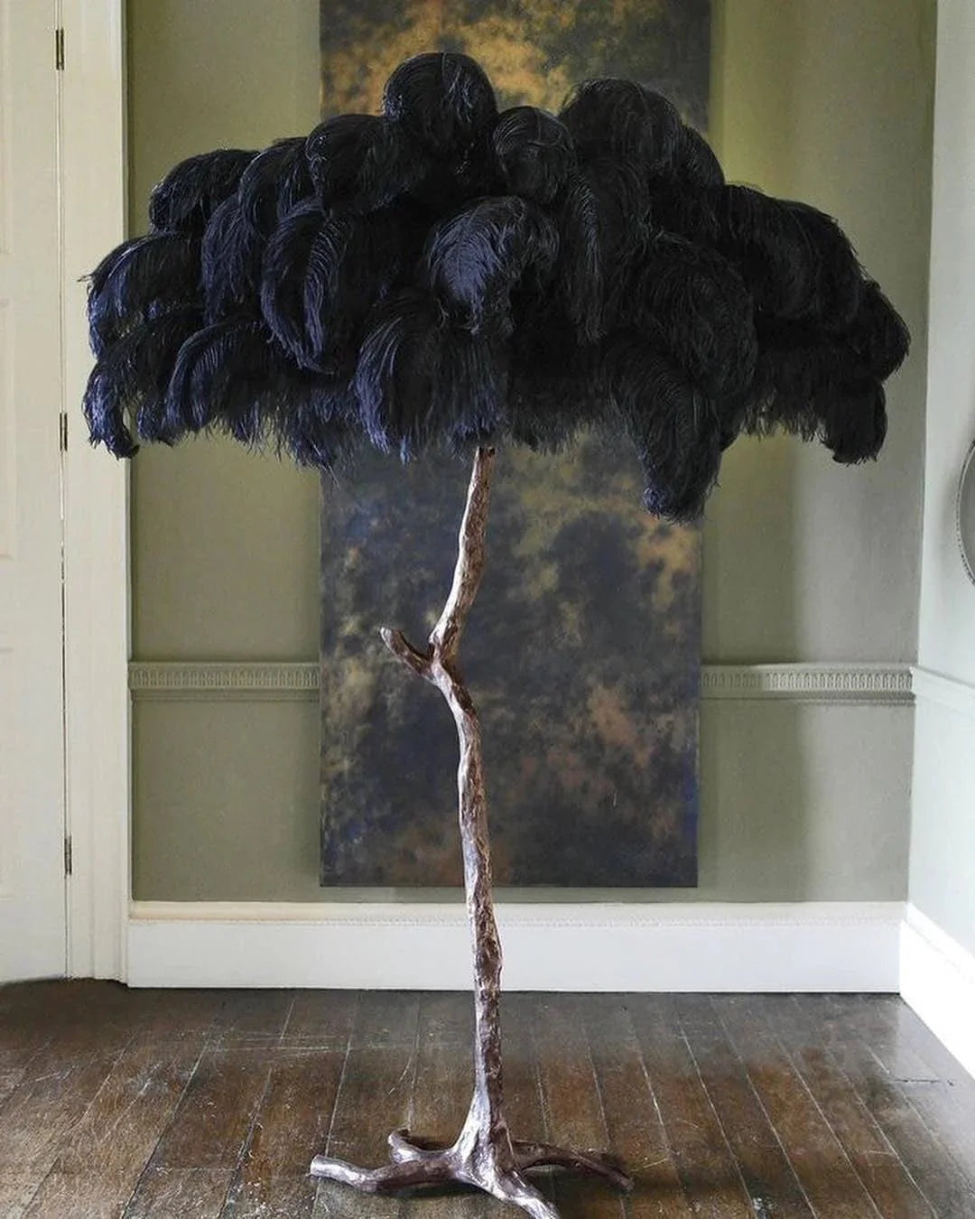 Ostrich Feather Floor Lamp