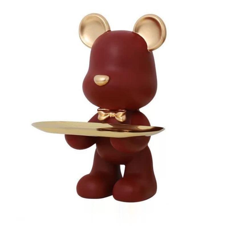 Chame Decorative Bear Tray Stand