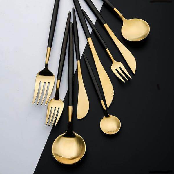 Premium Black Silverware Set - Nordic Side - decoration, home, homedeco, homedecor, homedecoration, homedesign, homeinterior, homestyling, homesweethome, inspiration, instahome, interior, int