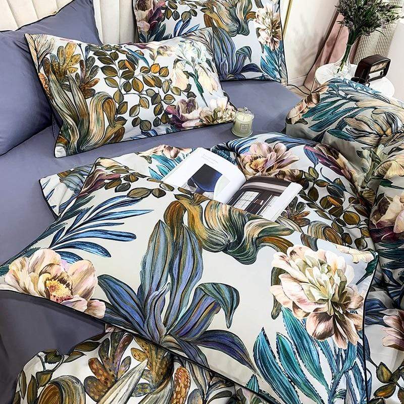 Rays of Floral Duvet Cover Set - Nordic Side - spo-default, spo-disabled