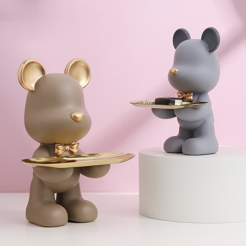 Chame Decorative Bear Tray Stand