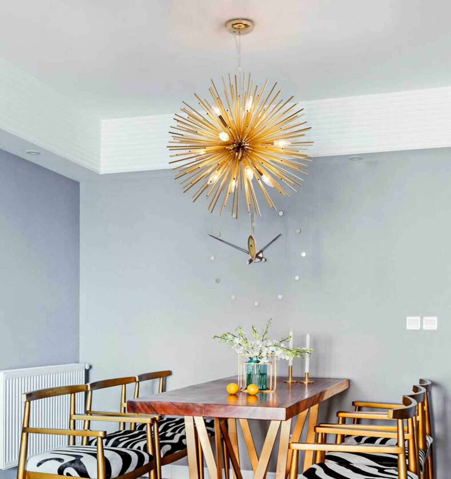 Radiation Sphere Gold Pendant Lights - Nordic Side - 