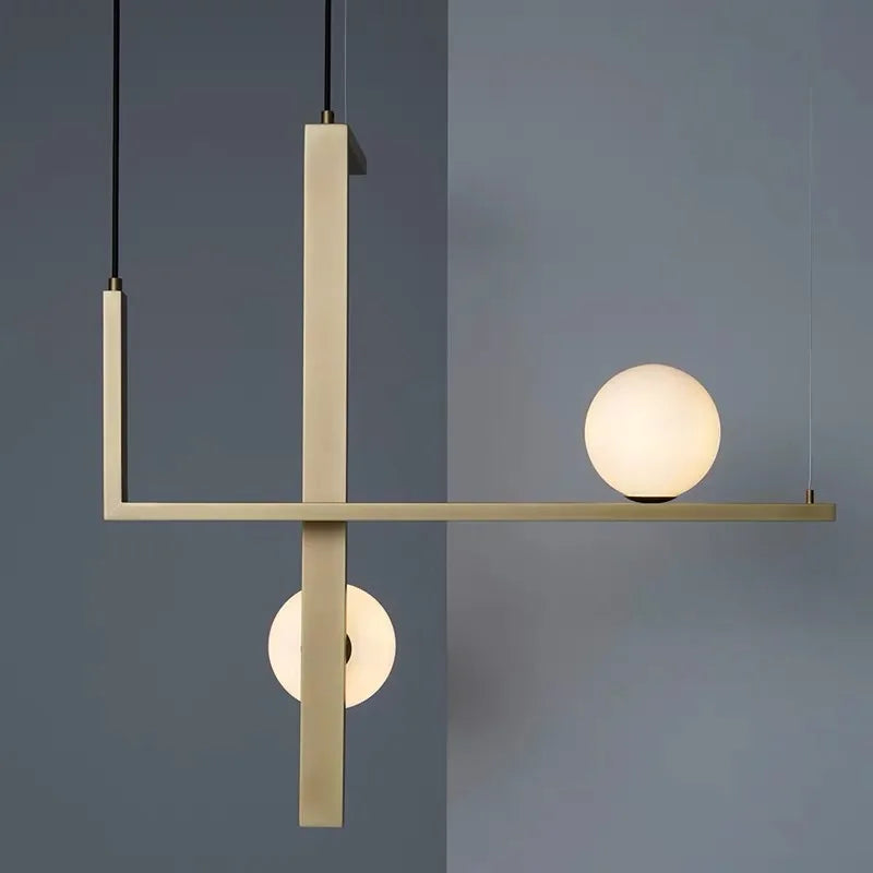 Modern minimalist line pendant lamp creative combination pendant light