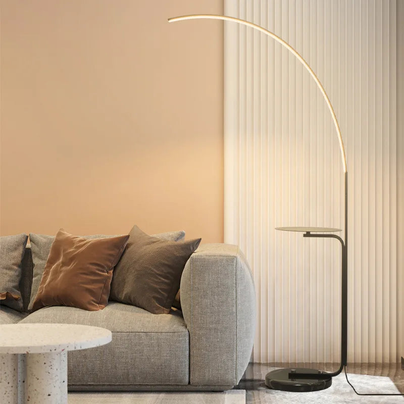 LED Art Floor Lamps Home Indoor Living Room Black White Gold